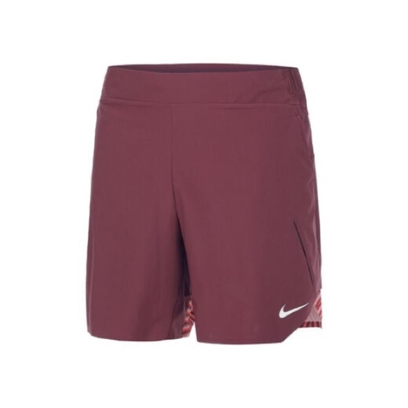 Nike Men Dri-Fit Court Slam RG Shorts Burgundy Dark Red, Antique Pink Sz. MEDIUM - Picture 1 of 6